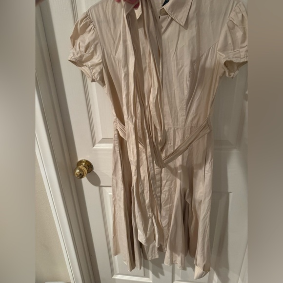 Ralph Lauren Button Down And Tie Cotton Dress - Picture 3 of 6